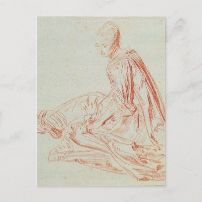 Pierre A Renoir | Kvinnlig leende Vykort (Framsida)