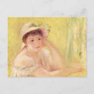 Pierre A Renoir Kvinnor i en stenkolshatt Vykort