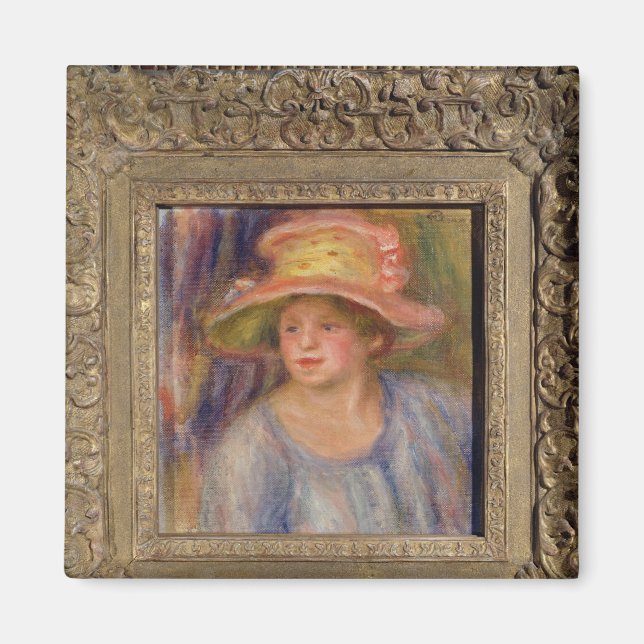 Pierre A Renoir | Kvinnor med hatt Magnet (Framsidan)
