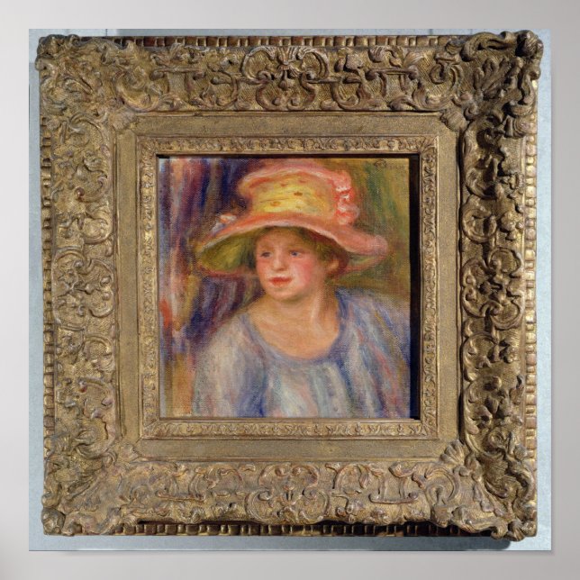 Pierre A Renoir | Kvinnor med hatt Poster (Framsidan)