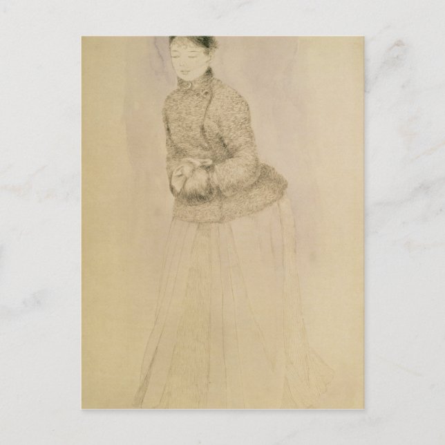 Pierre A Renoir | Kvinnor med Muff Vykort (Framsida)