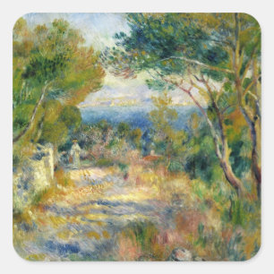 Pierre A Renoir   L'Estaque Fyrkantigt Klistermärke