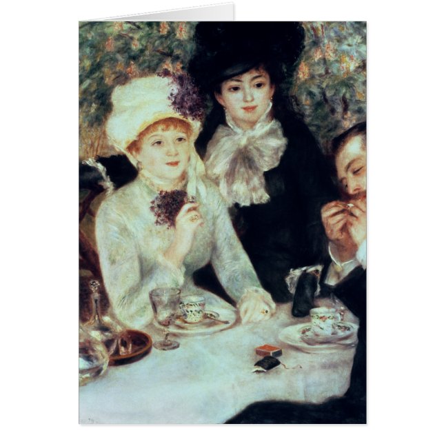 Pierre A Renoir | Luncheons slut Hälsningskort (Framsidan)