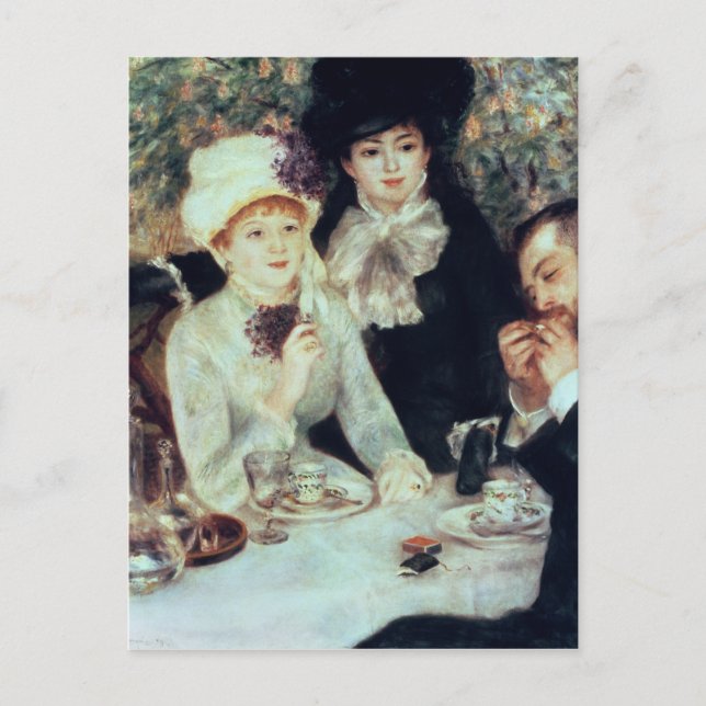 Pierre A Renoir | Luncheons slut Vykort (Framsida)