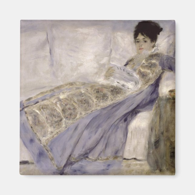 Pierre A Renoir | Madame Monet på Soffa Magnet (Framsidan)