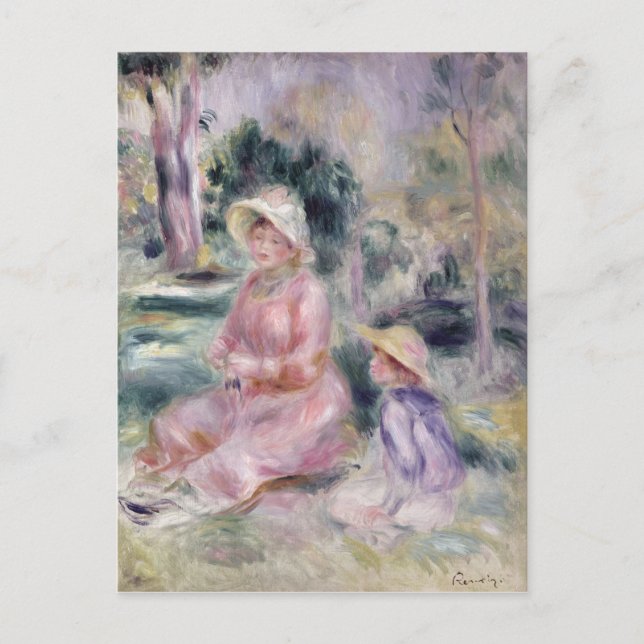 Pierre A Renoir | Madame Renoir och hennes son Pie Vykort (Framsida)