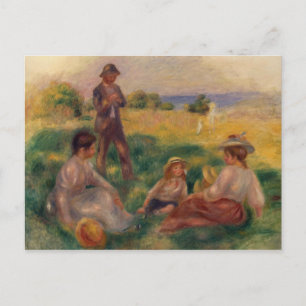 Pierre A Renoir   Party i Land vid Berneval Inbjudan Vykort