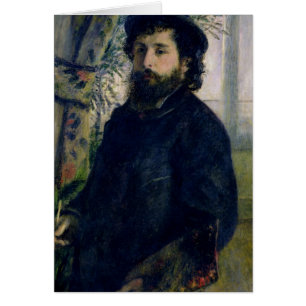 Pierre A Renoir Porträtt av Claude Monet Hälsningskort