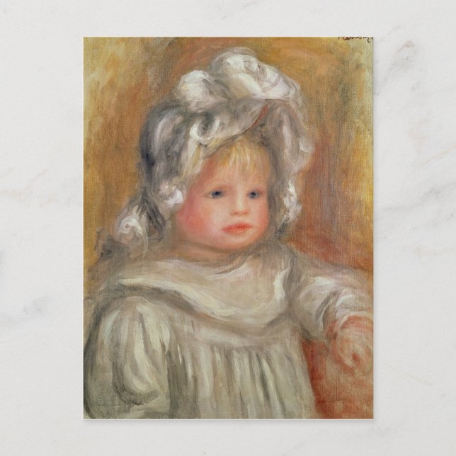 Pierre A Renoir | Porträtt om ett barn Vykort (Framsida)