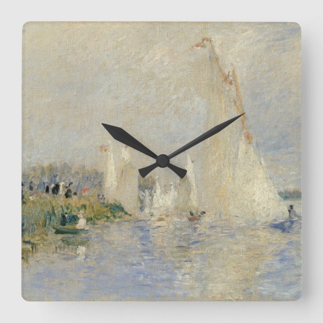 Pierre A Renoir | Regatta i Argentina Fyrkantig Klocka (Framsida)