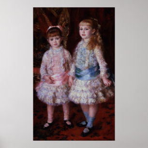 Pierre A Renoir Rosa och blått Poster