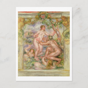 Pierre A Renoir Saone som flyter in i Rhen Vykort