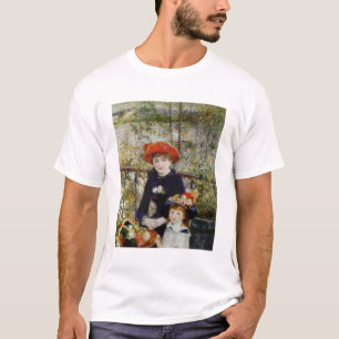 Pierre A Renoir Två systrar eller på Terrace T-shirt