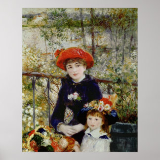 Pierre A Renoir | Två systrar eller på terrassen Poster