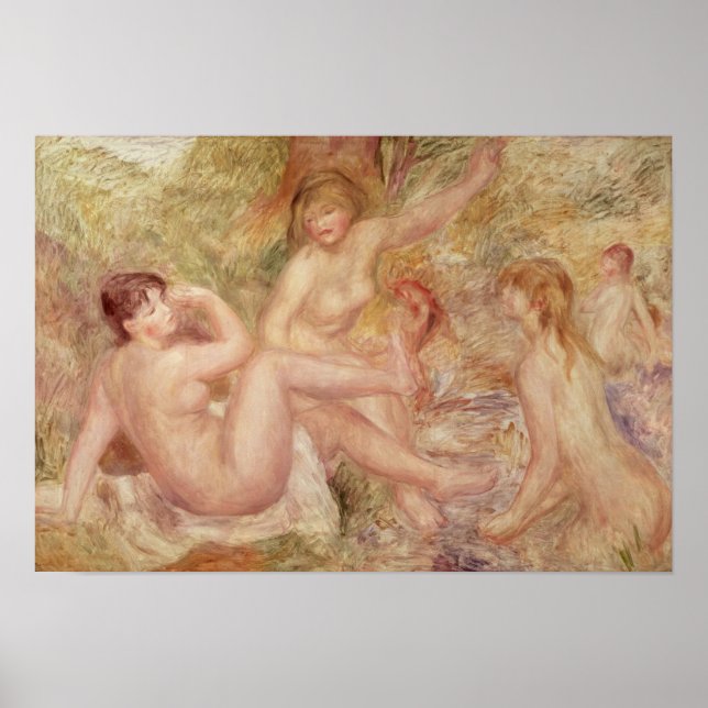 Pierre A Renoir | Undersökning om de stora badarna Poster (Framsidan)