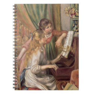 Pierre A Renoir   Unga flickor i Piano Anteckningsbok Med Spiral