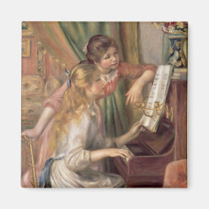 Pierre A Renoir Unga flickor i Piano Magnet