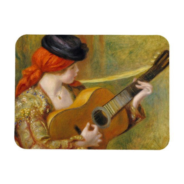 Pierre A Renoir | Unga spanska kvinnor w/a Guitar Magnet (Horisontell)