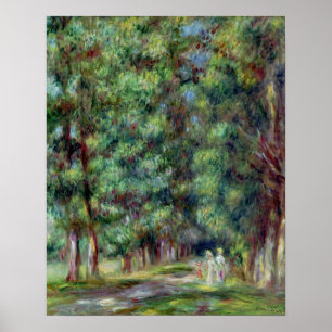 Pierre A Renoir Väg i ett träslag Poster