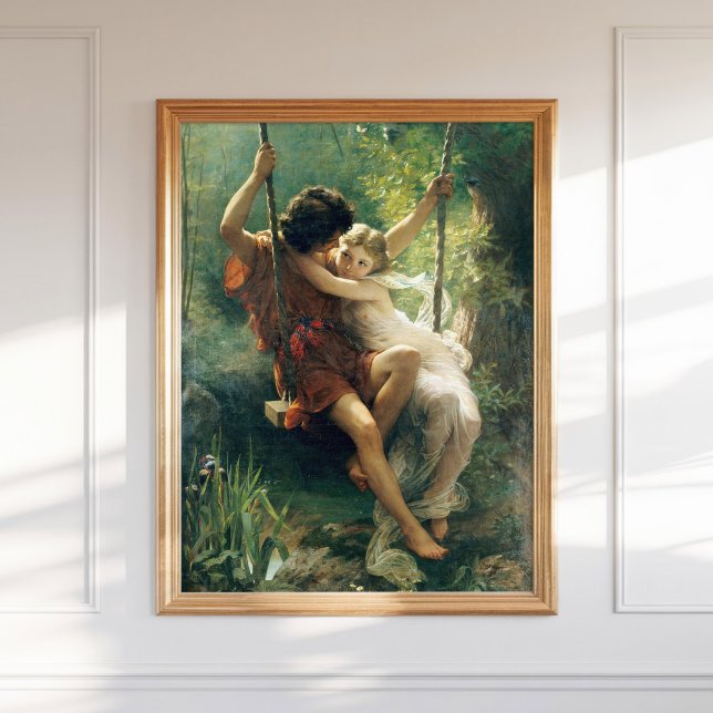 Pierre Auguste Cot Springtime Primavera Romantic Poster (Skapare uppladdad)