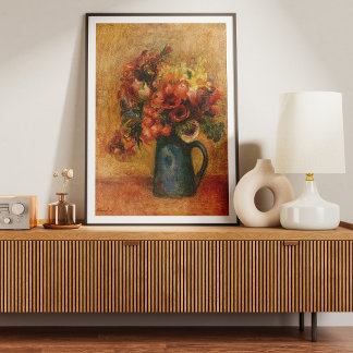 Pierre-Auguste Renoir 1889 Vas med blommor Poster