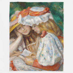 Pierre-Auguste Renoir - 2 Girls Reading Fleecefilt