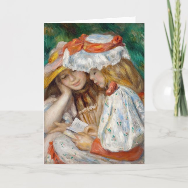 Pierre-Auguste Renoir - 2 Girls Reading Kort (Framsida)