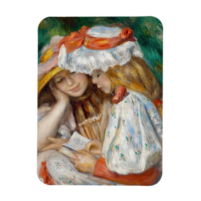 Pierre-Auguste Renoir - 2 Girls Reading Magnet (Vertikal)