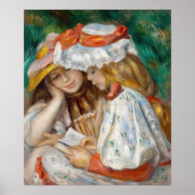 Pierre-Auguste Renoir - 2 Girls Reading Poster (Framsidan)