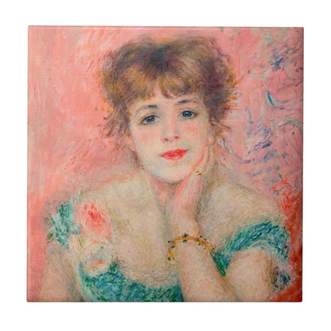 Pierre-Auguste Renoir - Actress Jeanne Samary Kakelplatta (Framsidan)