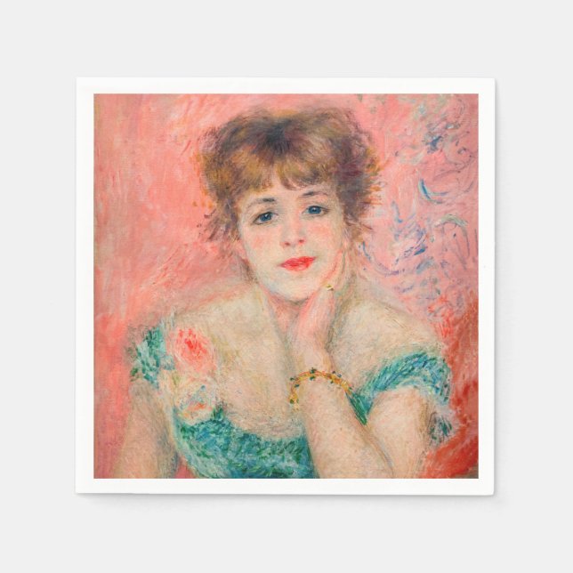 Pierre-Auguste Renoir - Actress Jeanne Samary Pappersservett (Framsidan)