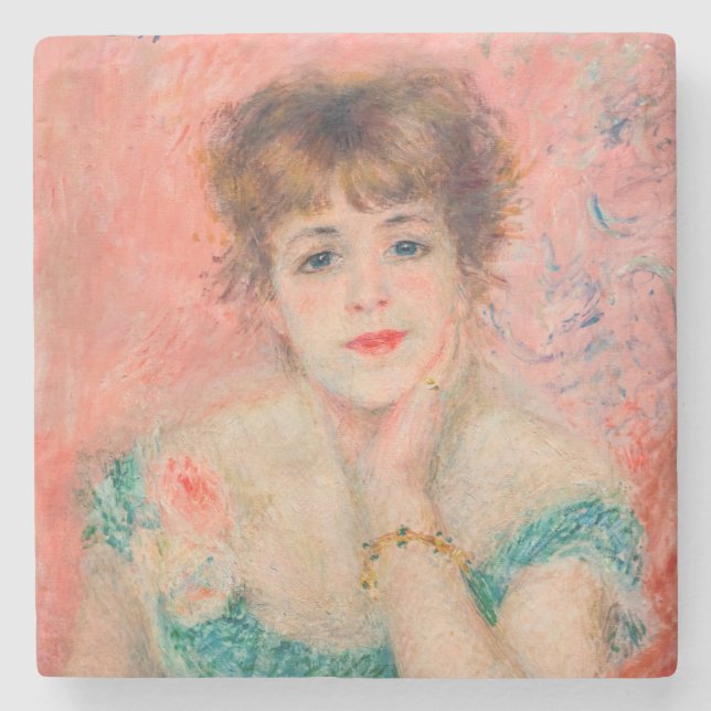 Pierre-Auguste Renoir - Actress Jeanne Samary Stenunderlägg (Framsidan)
