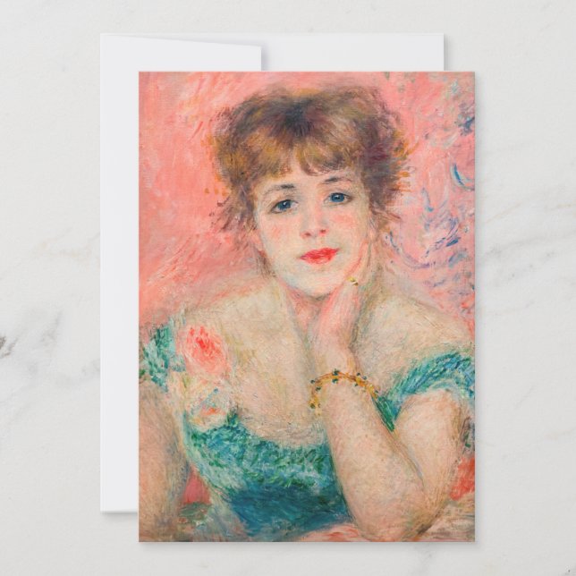 Pierre-Auguste Renoir - Actress Jeanne Samary Tack Kort (Framsida)