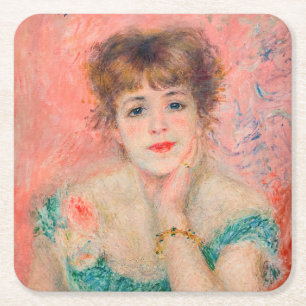 Pierre-Auguste Renoir - Actress Jeanne Samary Underlägg Papper Kvadrat