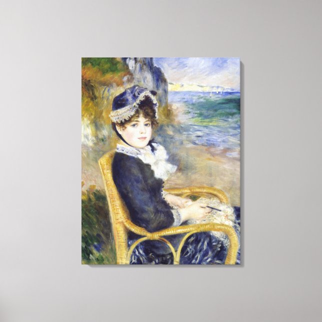 Pierre-Auguste Renoir - av Seashore Canvastryck (Framsida)