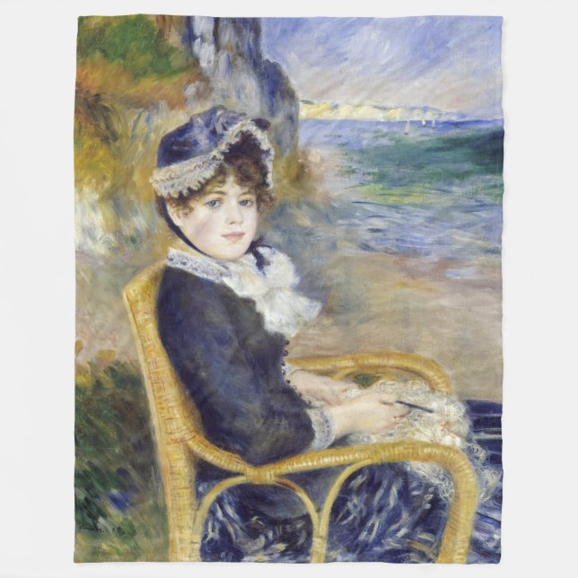 Pierre-Auguste Renoir - av Seashore Fleecefilt (Framsidan)