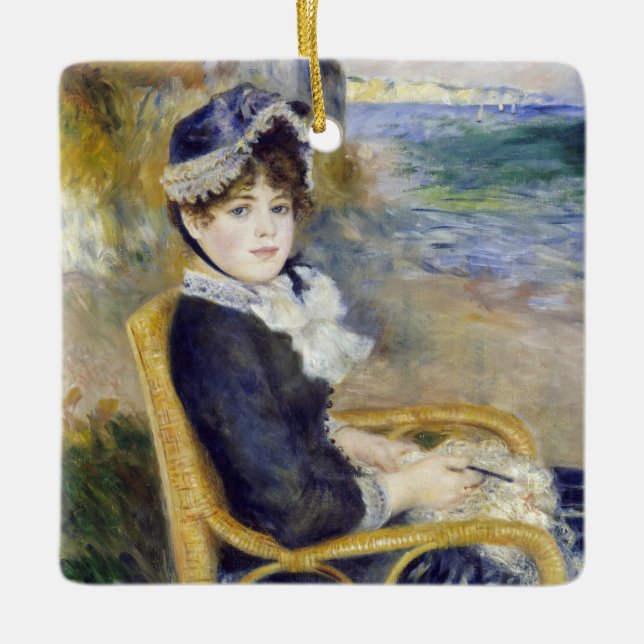 Pierre-Auguste Renoir - av Seashore Julgransprydnad Keramik (Framsida)