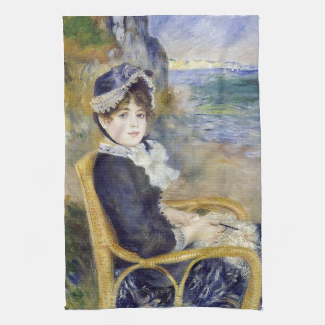 Pierre-Auguste Renoir - av Seashore Kökshandduk (Vertikal)