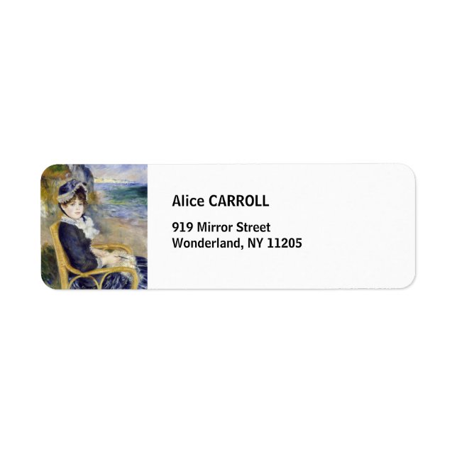 Pierre-Auguste Renoir - av Seashore Returadress Etikett (Framsidan)