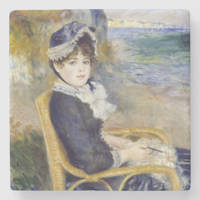 Pierre-Auguste Renoir - av Seashore Stenunderlägg (Framsidan)