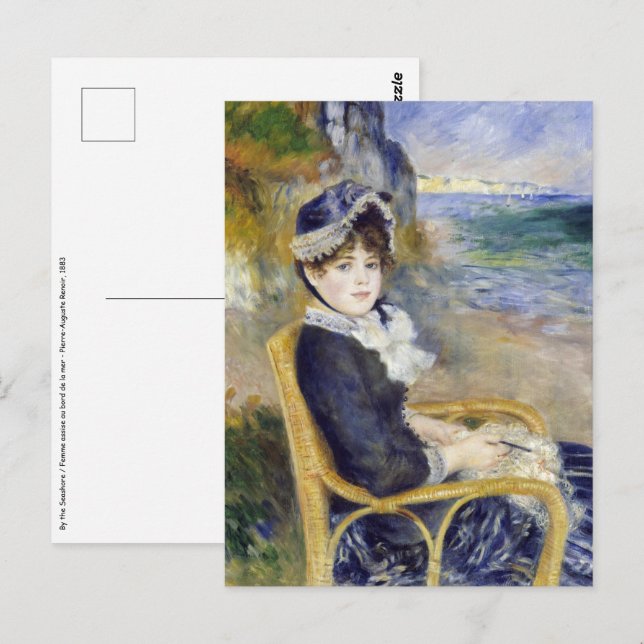 Pierre-Auguste Renoir - av Seashore Vykort (Fram/baksida)