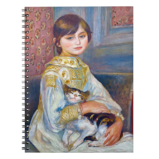 Pierre-Auguste Renoir - Barn med katt Anteckningsbok (Framsidan)