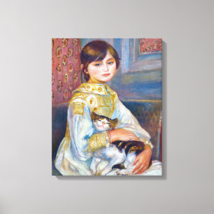 Pierre-Auguste Renoir - Barn med katt Canvastryck
