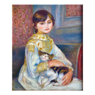 Pierre-Auguste Renoir - Barn med katt Fototryck
