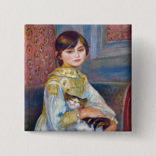 Pierre-Auguste Renoir - Barn med katt Knapp