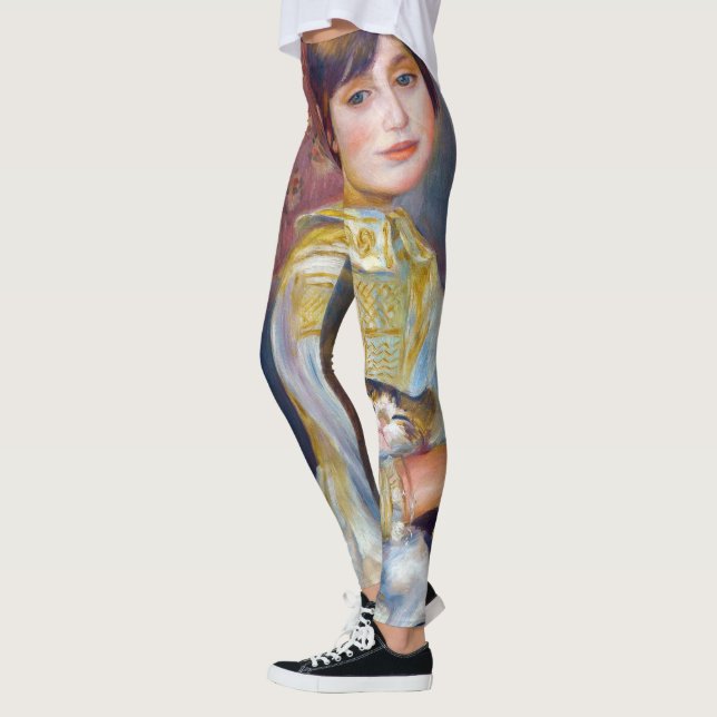 Pierre-Auguste Renoir - Barn med katt Leggings (Vänster)