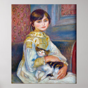 Pierre-Auguste Renoir - Barn med katt Poster