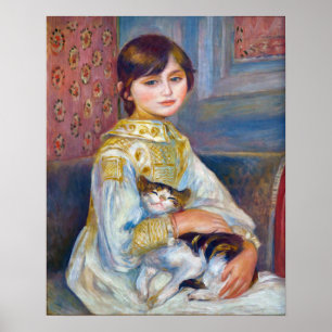 Pierre-Auguste Renoir - Barn med katt Poster