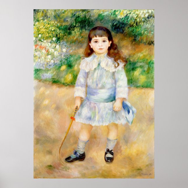 Pierre-Auguste Renoir - Barn med pip Poster (Framsidan)