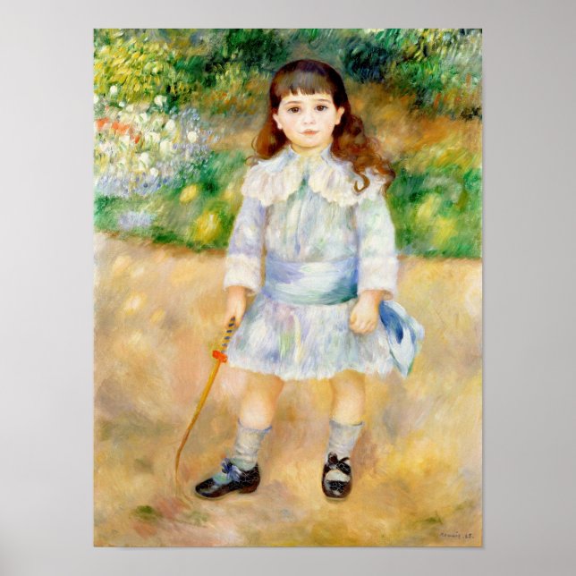 Pierre-Auguste Renoir - Barnbarn med piska Poster (Framsidan)